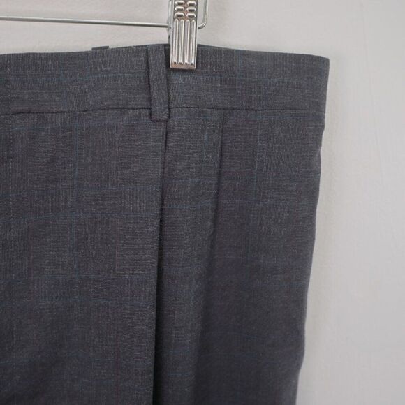 Vintage Hickey Freeman Wool Gray Check 2 Piece Suit 44R 38 / 32 High Rise Pleate - Picture 2 of 16